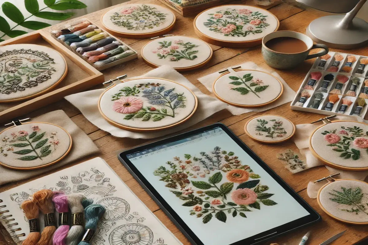 How I Find Inspiration for My Embroidery Designs || By The Basic Threads