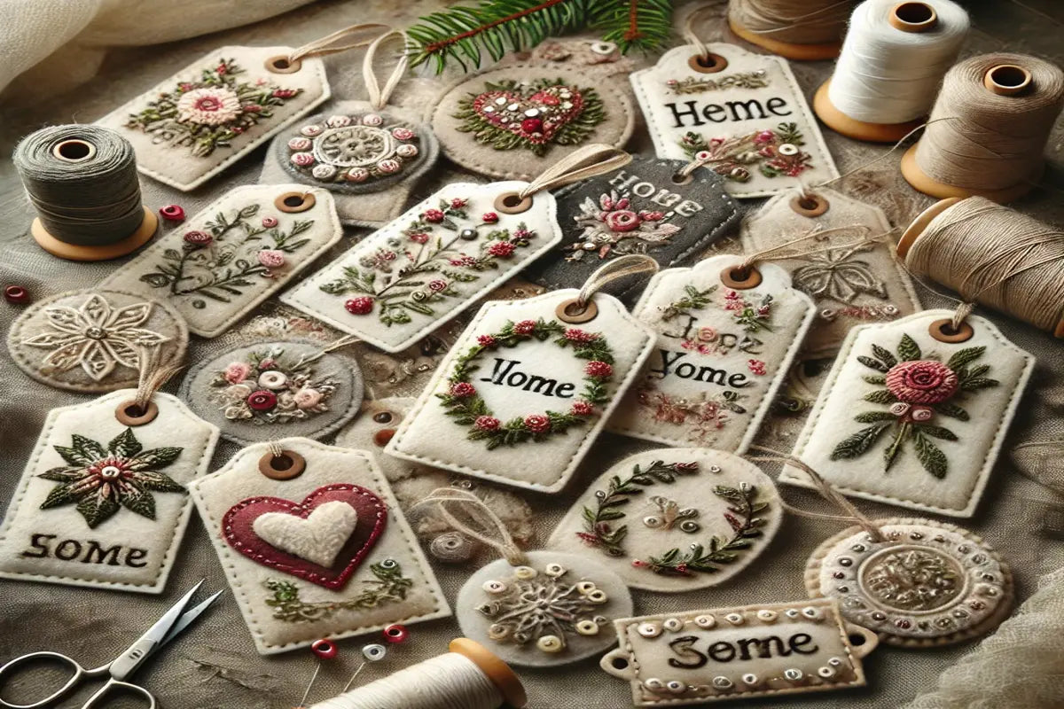 How to Create Embellished Felt Tags for Gifts, Organization and More!