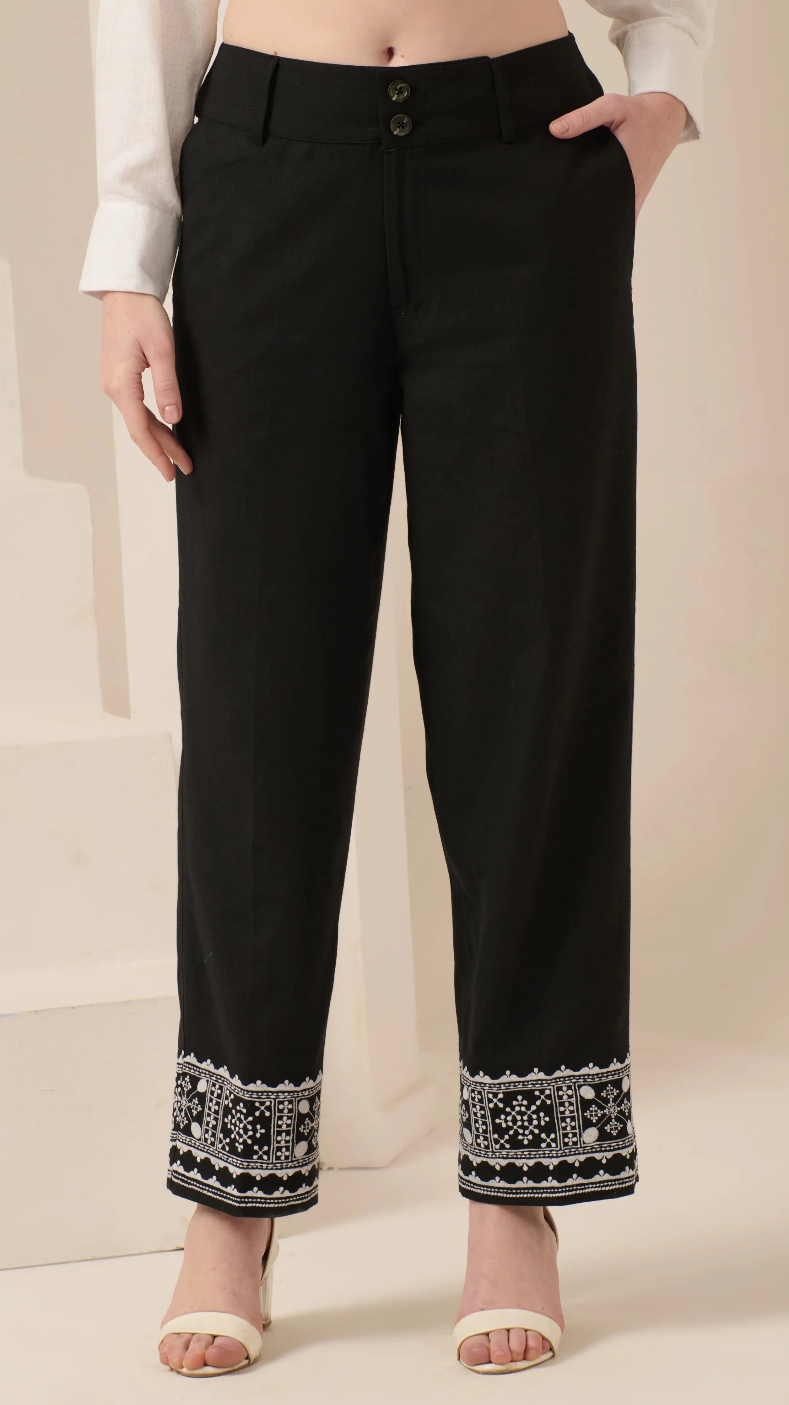 Edgy Straight Pants - The Basic Threads