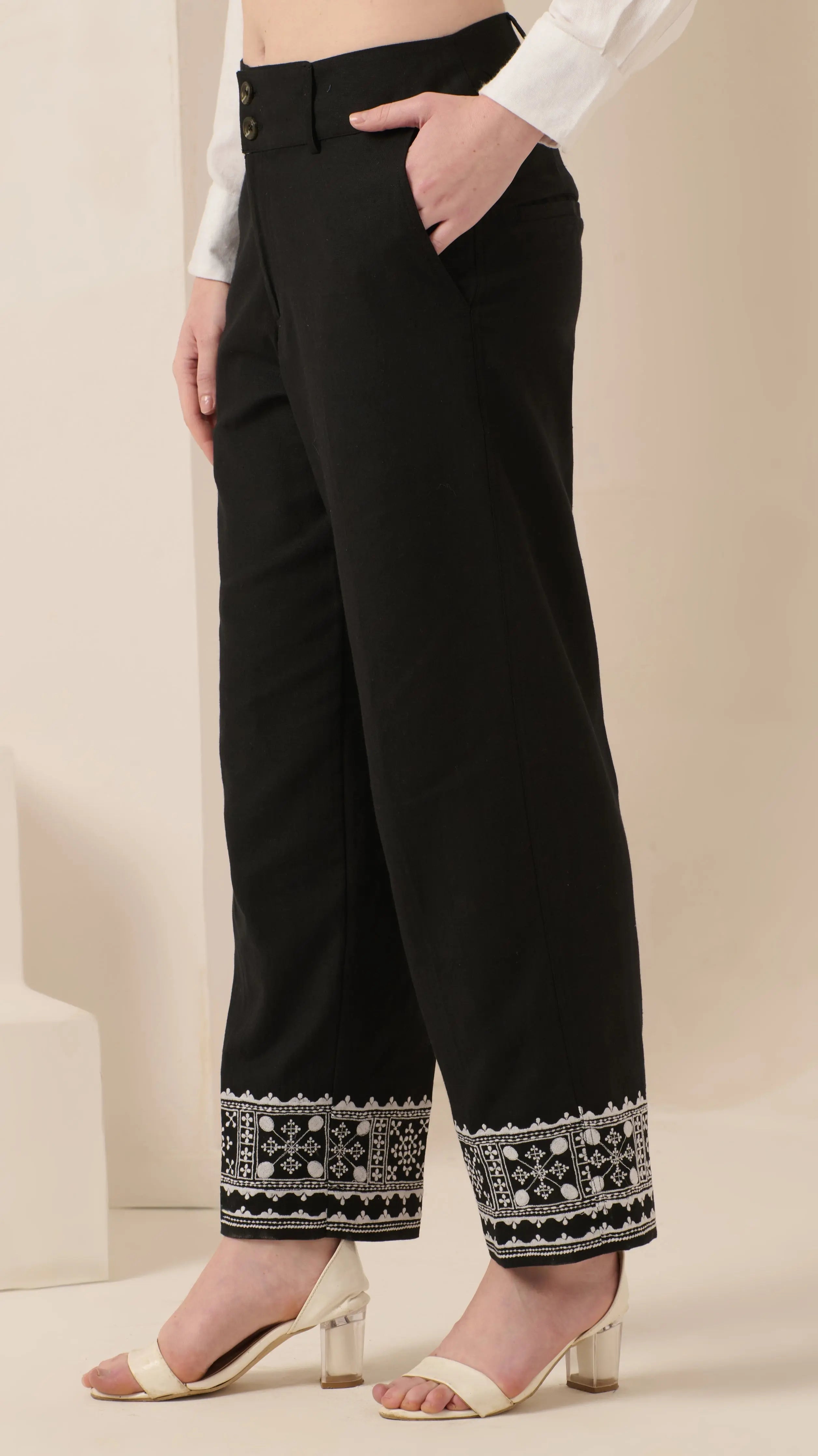 Edgy Straight Pants - The Basic Threads