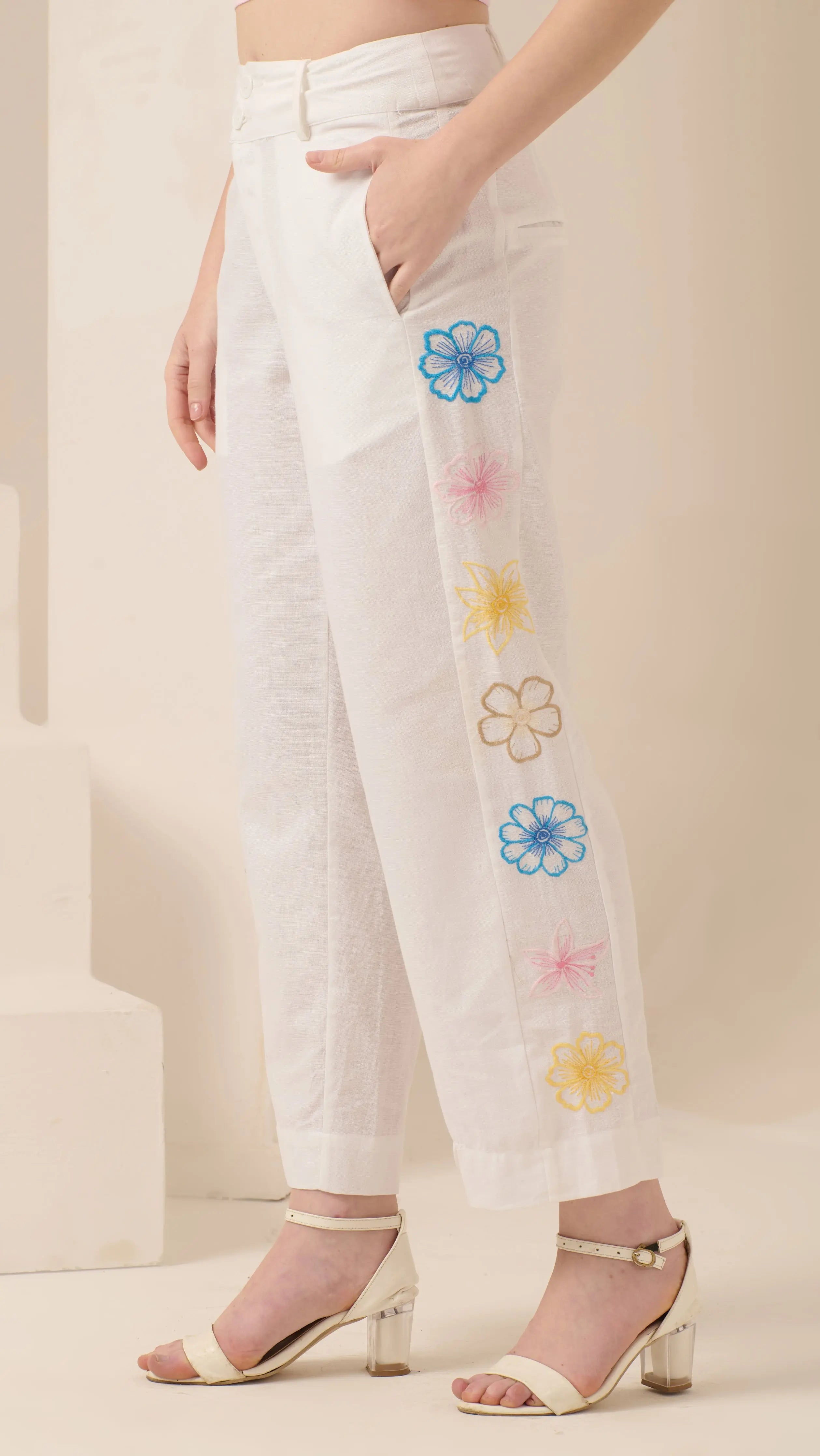 Crescita Straight Pants - The Basic Threads