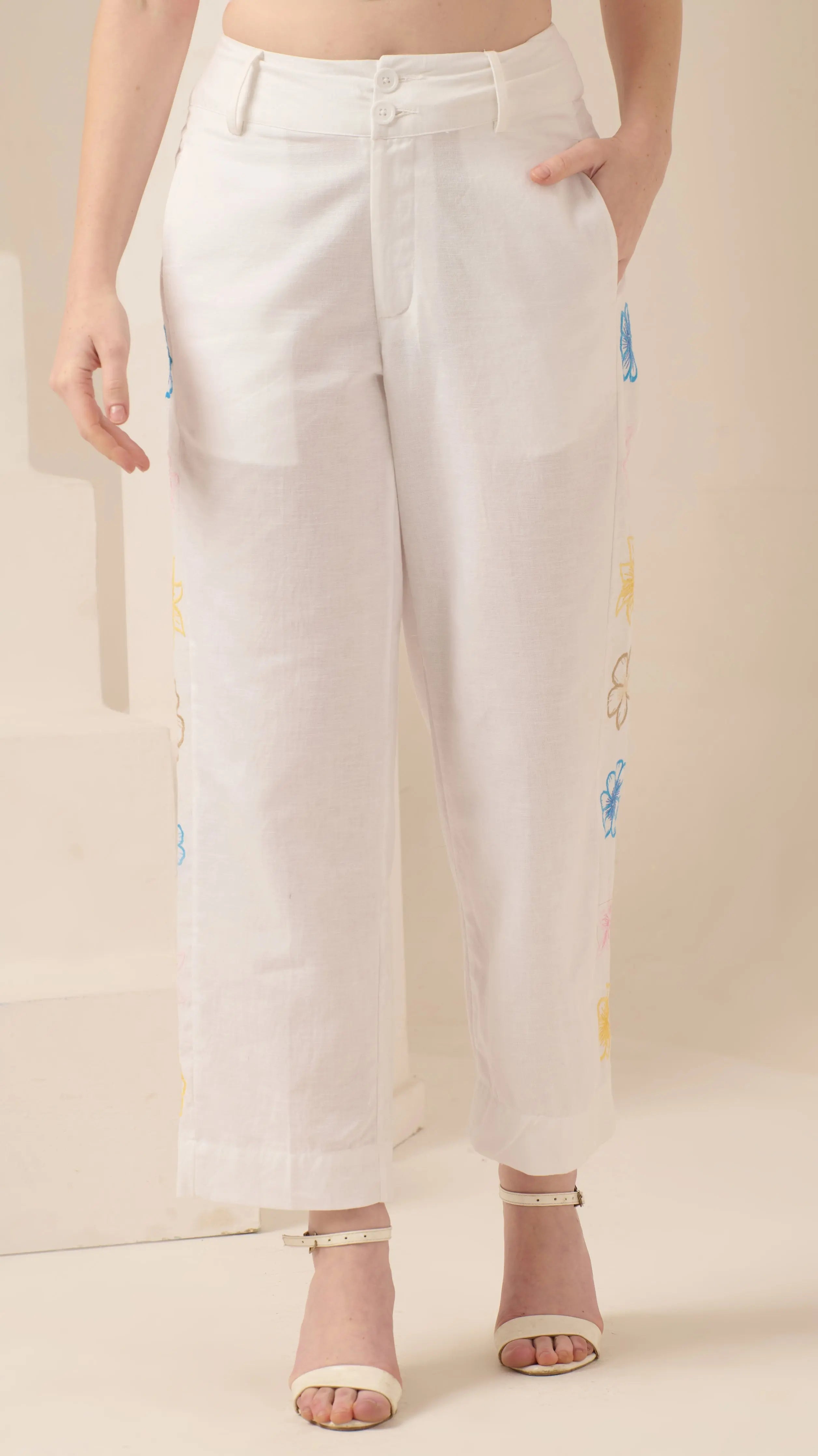 Crescita Straight Pants - The Basic Threads